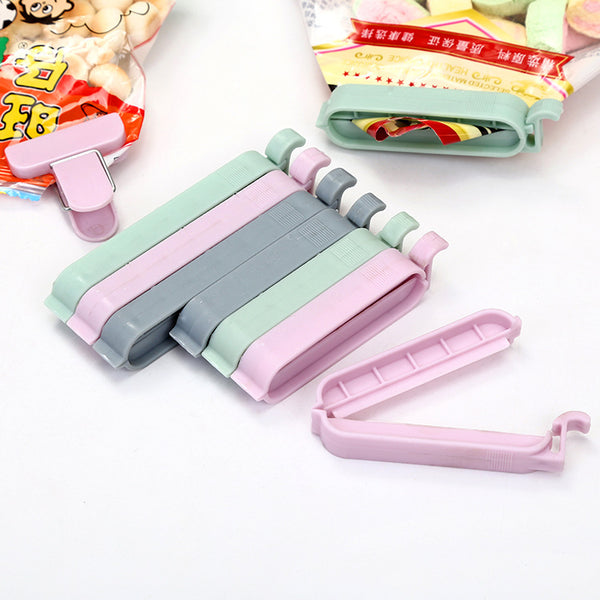 12Pcs/set Bag Clips Snack Fresh Food Storage Bag Sealer Kitchen Tool accessories Mini Vacuum Sealer Clamp Food Clip