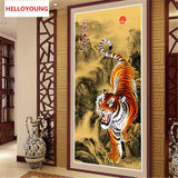 DIY 5D Diamonds Embroidery Diamond Mosaic Siberia Tiger Round Diamond Painting Cross Stitch Kits Home Decoration