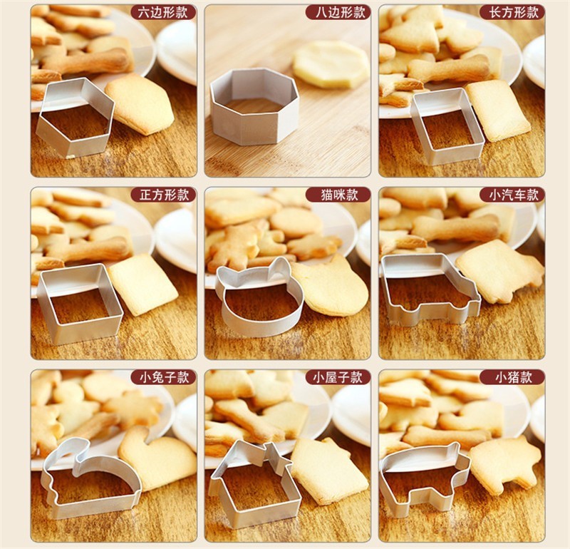 Kitchen DIY Cartoon Cookies Mold Tools Aluminium Alloy Fondant Cake Sugarcraft Cutter Tools