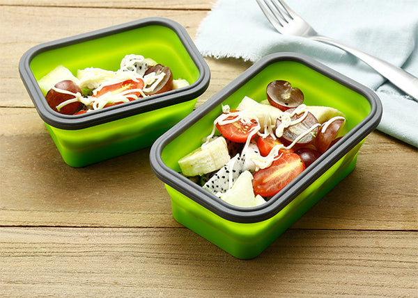 Silicone Folding Bento Box Collapsible Portable Lunch Box for Food Dinnerware Food Container Food Bowl For Children