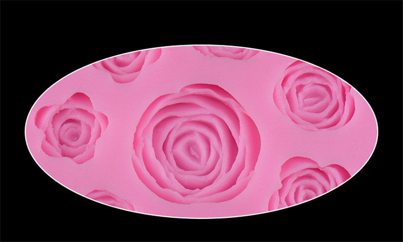 3D Silicone 8 Mine Roses Craft Fondant DIY Chocolate Mould Cake Decoration Candy Soap Mold Baking Tools
