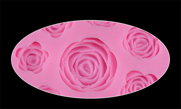 3D Silicone 8 Mine Roses Craft Fondant DIY Chocolate Mould Cake Decoration Candy Soap Mold Baking Tools