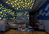 100pcs/lot Glow Wall Stickers Decal Baby Kids Bedroom Home Decor Color Stars Luminous Fluorescent 4colors