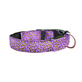 LED Dog Collar Light Flash Leopard Collar Puppy Night Safety Pet Dog Collars Products For Dogs Collar Colorful Flash Light Neck