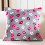 BZ118 Luxury Cushion Cover Pillow Case Home Textiles supplies Red Lips Plush decorative throw pillows chair seat