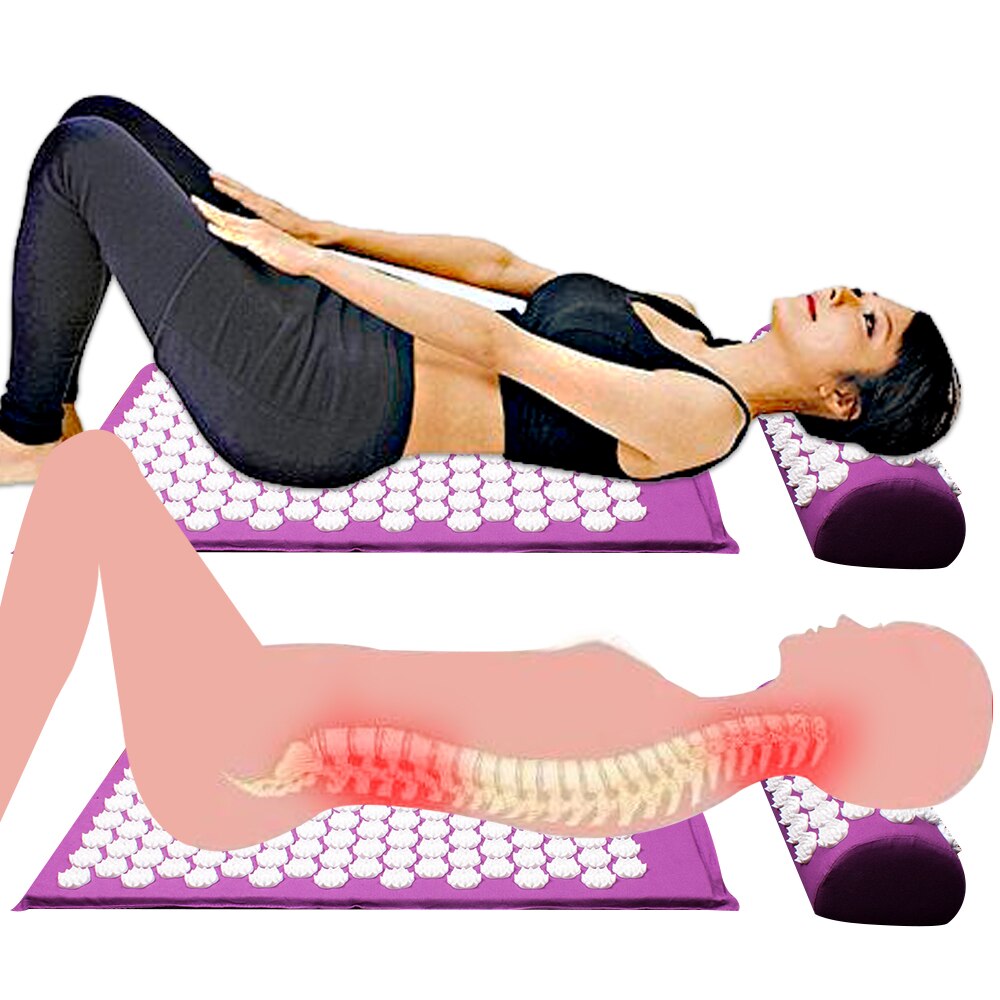 Massager Cushion Acupuncture Sets Relieve Stress Back Pain Acupressure Mat/Pillow Massage Mat Rose Spike Massage and Relaxation Secondary image
