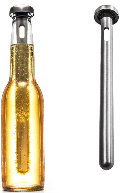 Stainless Steel 2 pcs Wine Liquor Chiller Cooling Ice Stick Rod In-Bottle Pourer Beer Quick Simple