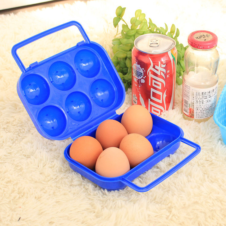 Outdoor Picnic Portable Plastic 6 Case Egg Case Egg Box