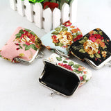 Hot Sale Women Coin Purse Cute Wallet Lady Retro Vintage Flower Small Wallet Hasp Purse Kawaii Bag Clutch Bag