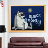 DIY 5D Diamond Embroidery Cute Dog Round Diamond Painting Cross Stitch Kits Diamond Painting Mosaic Home Decoration