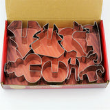 DIY 3D Stainless Steel CHRISTMAS Scenario Cookie Cutter Set,Baking mould,include Snowman, Christmas Tree, Deer And Sled