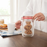 10 pieces Mason Jar Pattern Food Saver Storage Bags Set kitchen organizer Children's snacks Snacks fresh bags Food storage Bags