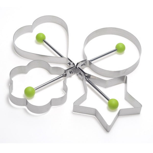 Lovely 4Pcs/Set Stainless Steel Fried Egg Pancake Mold Kitchen Cooking Tools Love Shaped Cook Fried Egg Mold