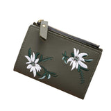 NEW women wallet small Embroidery Zipper Short Wallet Female Coin Purse Card Holders Handbag carteira feminina