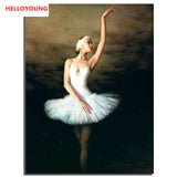 Youth Dancers Digital Painting DIY Handpainted Oil Painting by numbers oil paintings chinese scroll paintings Home Decoration