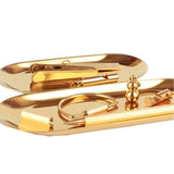 New Colorful Metal Storage Tray Gold Oval Dotted Fruit Plate Small Items Jewelry Display Tray Mirror