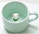 New Arrive Creative Cartoon Ceramic Mugs Cute Animal Coffee Milk Tea Cup 220ml Novelty Birthday Gifts Mugs
