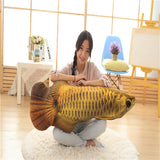 BZ403 3D Arowana mint fish plush toys Decorative Cushion Throw Pillow With Inner Home Decor Sofa Emulational Toys No Zipper