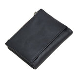 Double zipper bulk wallet anti-RFID steal fashion short casual men's wallet new genuine leather wallet