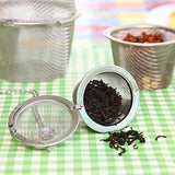 3 Size Stainless Steel Tea Locking Spice Egg Shape Ball Mesh Infuser Tea Strainer With 2 Handles Lid