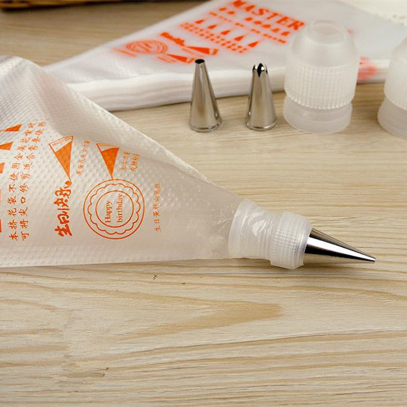 Disposable Piping Bag 100PCS Chocolate bag  Milking oil  Squeeze sauce Icing Fondant Cake Cream Decorating Pastry Tip Tool