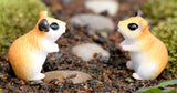 XBJ038 Landscape Mini 2pcs Cute Resin Crafts Decorations Simulation hamster gardening decorative Christmas Garden Decor