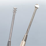 Earpick Double-Ended Stainless Steel Spiral Ear Pick Spoon Ear Wax Removal Cleaning Tool Health Care Tool 1 Pc