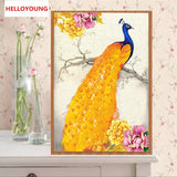 DIY 5D Diamond Embroidery The peacock Round Diamond Painting Cross Stitch Kits Diamond Mosaic Home Decoration