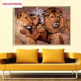 DIY 5D Diamond Embroidery The Beauty And The Beast Round Diamond Painting Cross Stitch Kits Diamond Mosaic Home Decor