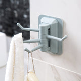 Rotary 4-Hook kitchen bathroom wall rack towel rack without screw and trackless hook drop shipping