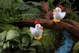 XBJ160 Mini 5pcs White little cock decoration supplies moss micro landscape deco  Garden deco Creative handicrafts