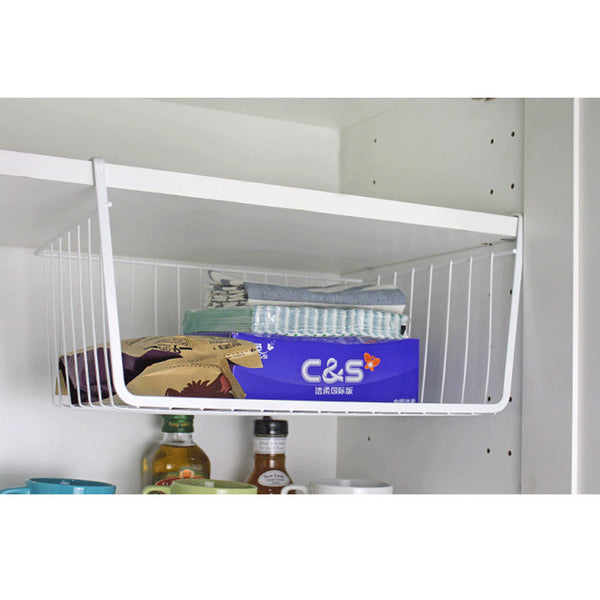 Home Storage Basket Kitchen Multifunctional Storage Rack Under Cabinet Storage Shelf Basket Wire Rack Organizer Storage