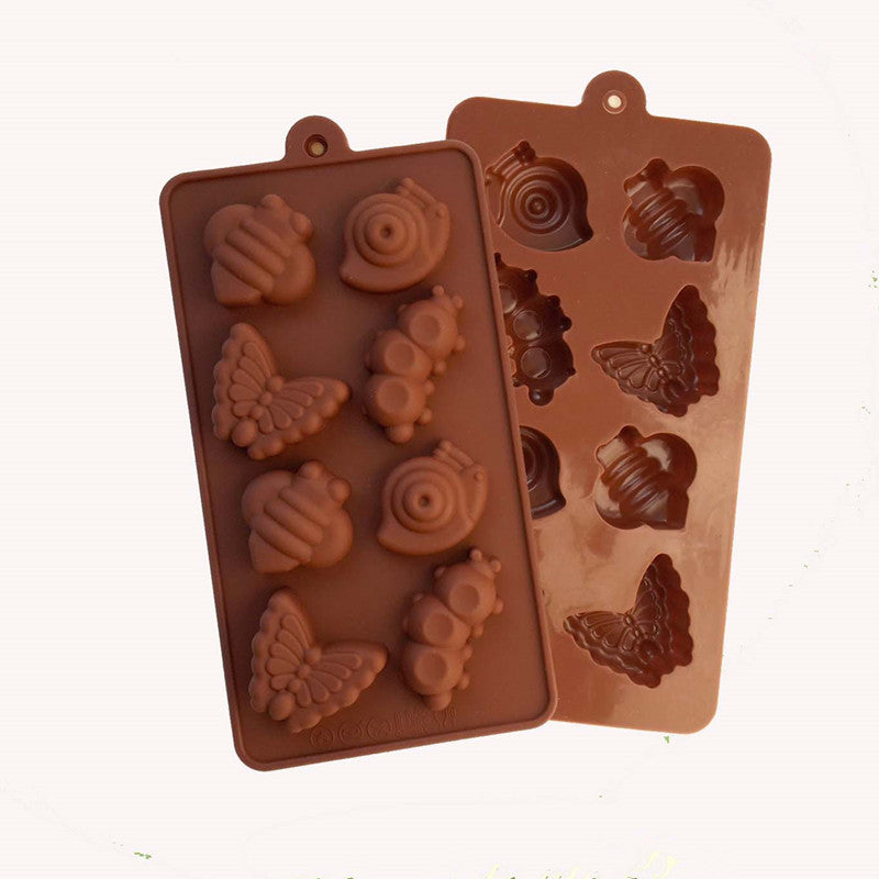 Snails,Caterpillars,Butterflies Shaped Chocolate Mold Food Grade Silicone Chocolate Mold Silicone Ice Trays Mould Main image