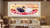 DIY 5D Diamonds Embroidery Love is better than gold Swans Round Diamond Painting Cross Stitch Diamond Mosaic Home Decor