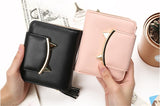 Korean Cute Cat Anime Leather Trifold Slim Mini Wallet Women Small Clutch Female Purse Coin Card Holder Dollar Bag Cuzdan