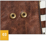 Double zipper bulk wallet anti-RFID steal fashion short casual men's wallet new genuine leather wallet