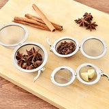 1pcs Stainless Steel Sphere Locking Spice Tea Ball Strainer Mesh Tea Infuser Filter Herbal Ball Tea tools