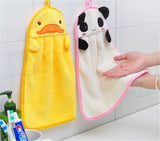 Lovely Cartoon Children Hand Dry Towel For Kids Kitchen Bathroom Kid Soft Plush Fabric Hang Towel For Children Towels