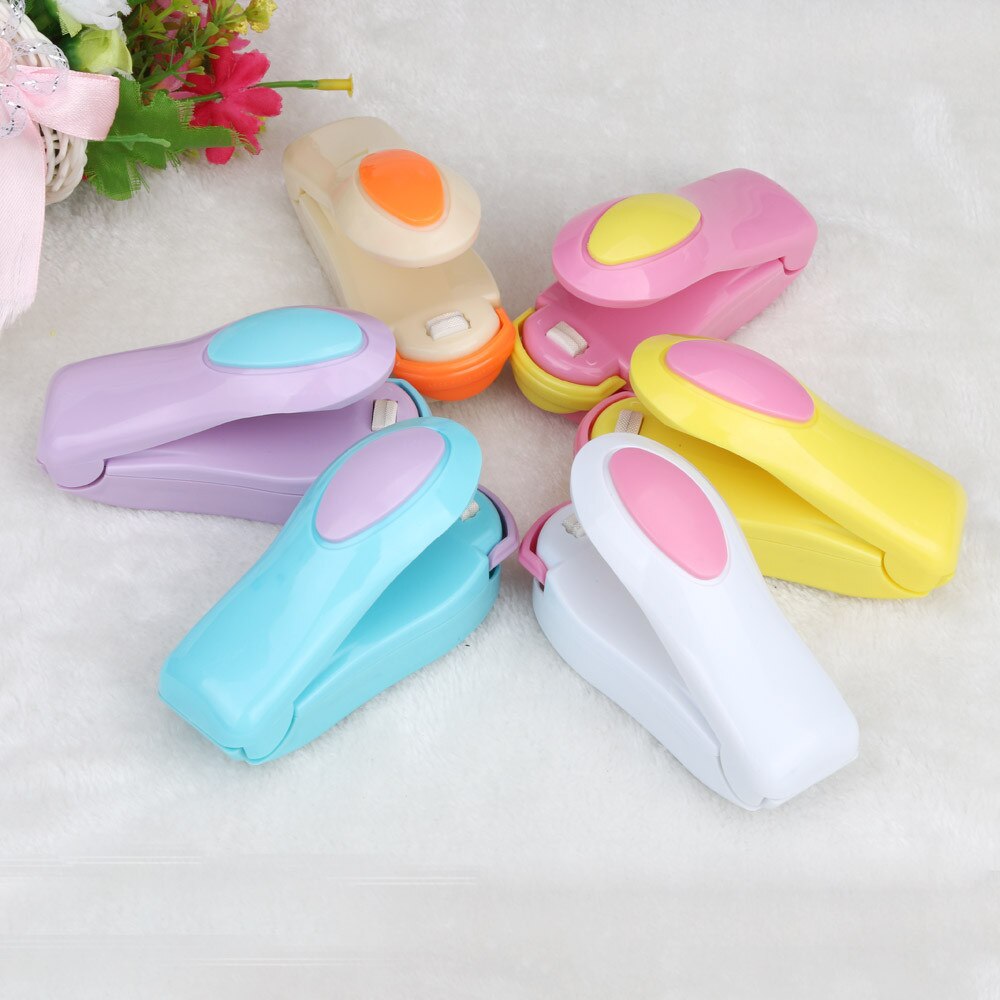 Portable Bag Clips Handheld Mini Electric Heat Sealing Machine Impulse Sealer Seal Packing Plastic Bag Clip work with battery Main image