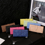 Fashion Retro Matte Stitching leather Wallet Women Long Purse Clutch Women Casual Hasp Dollar Price Wallet Handbag carteira