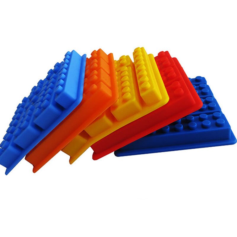 Creative Food-grade Silicone Cake Moulds Building Bricks Lego Robot Silicone Chocolate Mold Ice Cube Tray