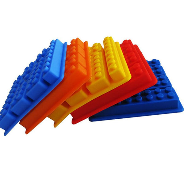 Creative Food-grade Silicone Cake Moulds Building Bricks Lego Robot Silicone Chocolate Mold Ice Cube Tray