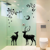 Creative High deer silhouette Wall Stickers Home Decorative Waterproof Wallpapers
