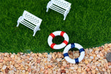 XBJ176 Mini 6pcs Swim ring decoration supplies moss micro landscape deco  Garden deco Creative handicrafts