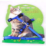 Hot Sale 4 Colors Nylon Products For Pet Cat Harness And Leash Adjustable Pet Traction Harness Belt Cat Kitten Halter Collar Cat