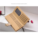 Women Wallet Leather Card Coin Holder Money Clip Long Phone Clutch Photo High Quality Photo Fashion Cash Pocket Female Purse