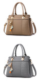 Fashion Women Handbags Tassel PU Leather Totes Bag Top-handle Embroidery Crossbody Bag Shoulder Bag Lady Simple Style Hand Bags