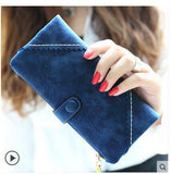 Fashion Retro Matte Stitching leather Wallet Women Long Purse Clutch Women Casual Hasp Dollar Price Wallet Handbag carteira