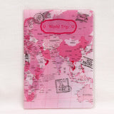 New World Trip Map Travel Passport Covers for Men , PVC Leather ID Card Bag Passport holder Passport Wallets 14*10cm