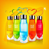 New Xmas Gift 650ml Water Bottle plastic Fruit infusion bottle Infuser Drink Outdoor Sports Juice lemon Portable Kettle
